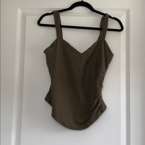 Green crop top